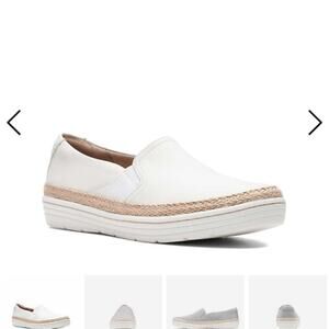 Clarks Marie Sail slip on White shoes